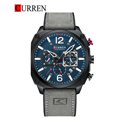 CURREN 8398 Men's Leather Straps Watch