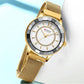 CURREN Original Brand Mesh Band Wrist Watch For Women With Brand (Box & Bag)-9066