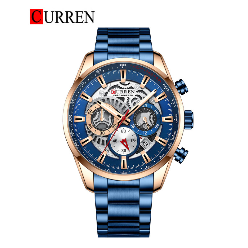 CURREN Original Brand Stainless Steel Band Wrist Watch For Men With Brand (Box & Bag)-8391