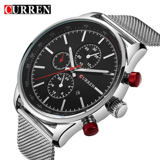 CURREN Original Brand Stainless Steel Band Wrist Watch For Men With Brand (Box & Bag)-8227
