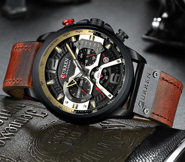 CURREN 8329 Men's Leather Straps Watch
