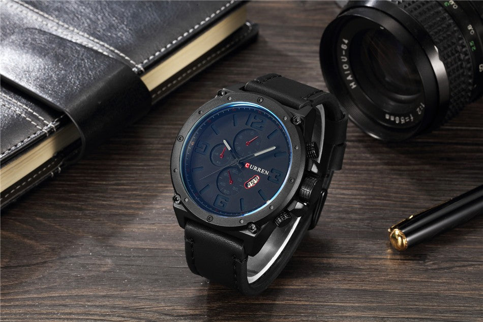 CURREN 8230 Men's Leather Straps Watch