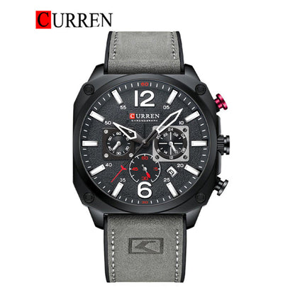 CURREN 8398 Men's Leather Straps Watch