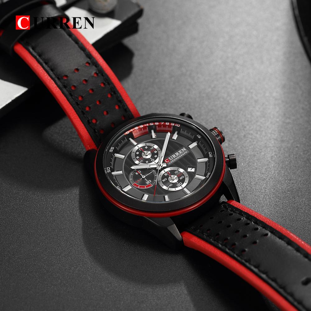 CURREN 8292 Men's Leather Straps Watch