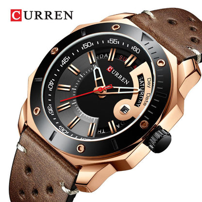 CURREN 8344 Men's Leather Straps Watch