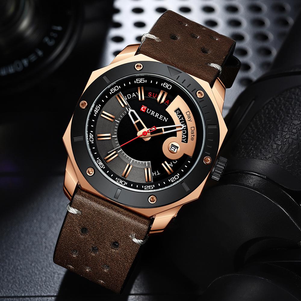 CURREN 8344 Men's Leather Straps Watch