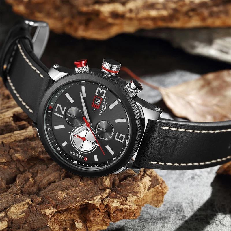 CURREN 8281 Men's Leather Straps Watch