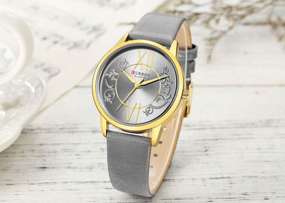 CURREN 9049 Women's Leather Straps Watch