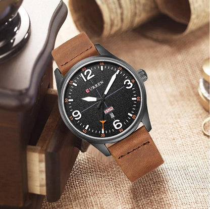 CURREN 8265 Men's Leather Straps Watch