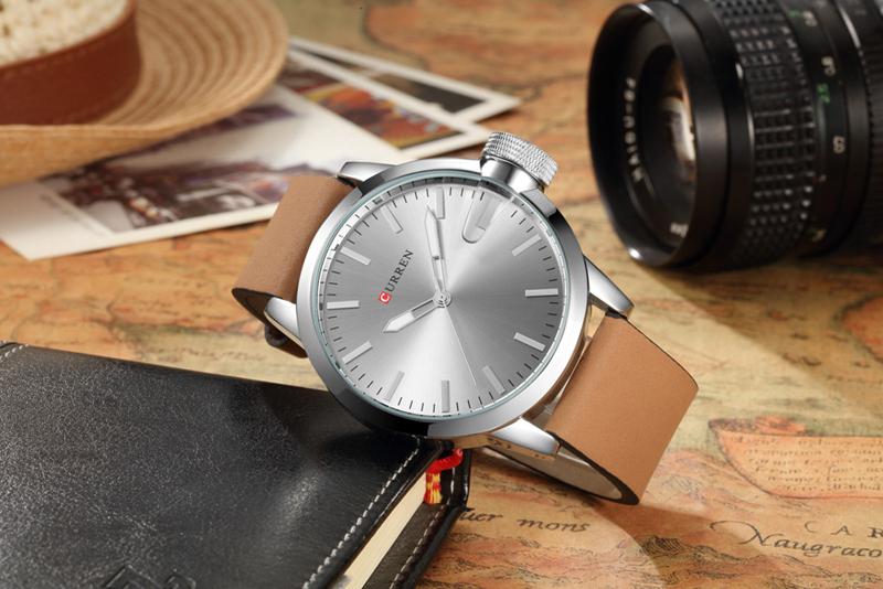CURREN 8208 Men's Leather Straps Watch
