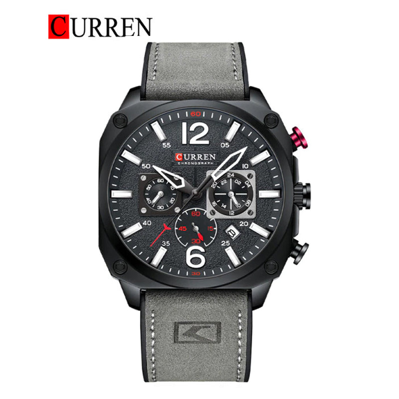 CURREN Original Brand Leather Straps Wrist Watch For Men With Brand (Box & Bag)-8398
