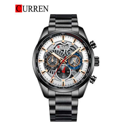 CURREN Original Brand Stainless Steel Band Wrist Watch For Men With Brand (Box & Bag)-8391