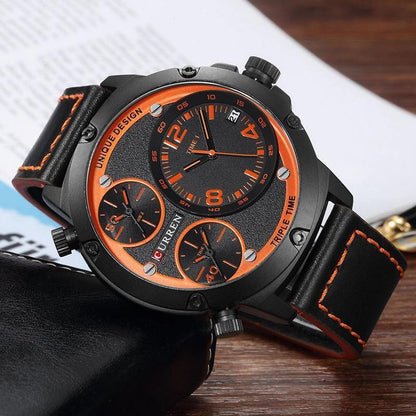 CURREN 8262 Men's Leather Straps Watch