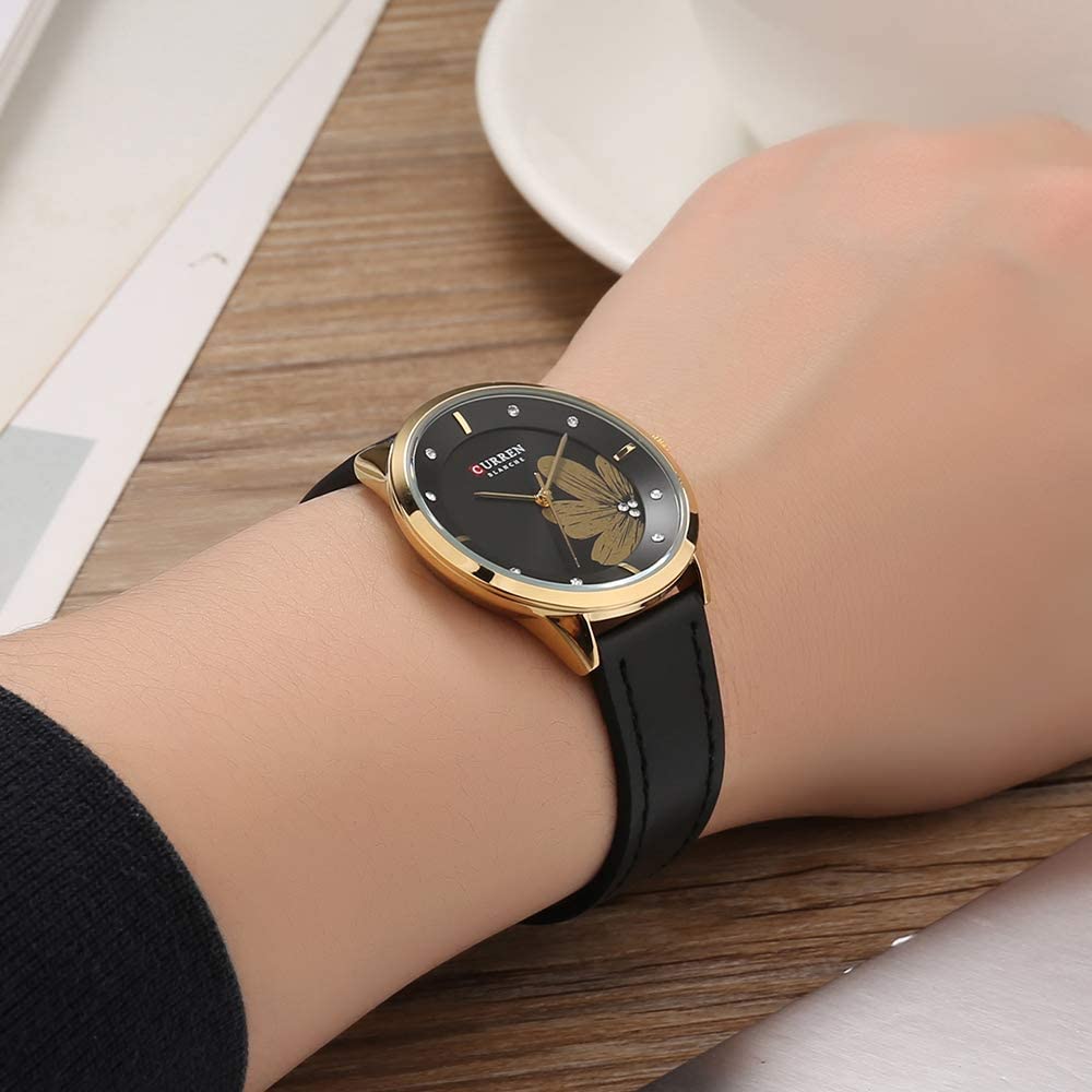 CURREN 9048 Women's Leather Straps Watch