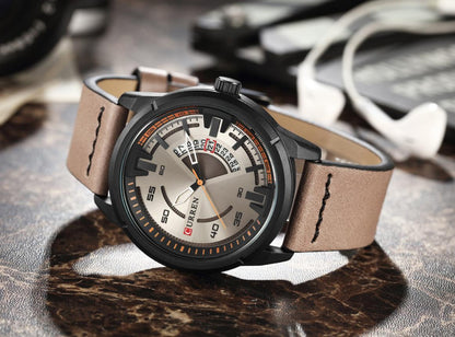 CURREN 8298 Men's Leather Straps Watch