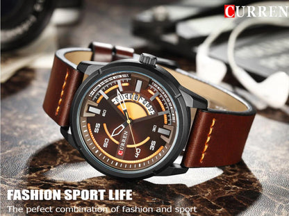 CURREN 8298 Men's Leather Straps Watch