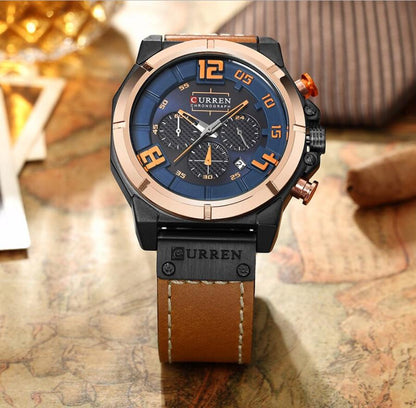 CURREN 8287 Men's Leather Straps Watch