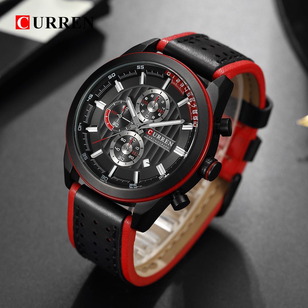 CURREN 8292 Men's Leather Straps Watch