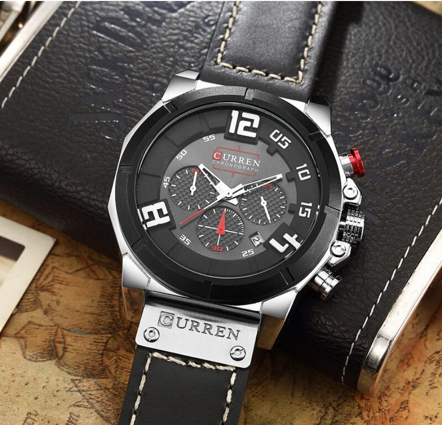 CURREN 8287 Men's Leather Straps Watch