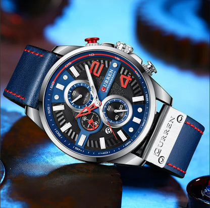 CURREN 8393 Men's Leather Straps Watch