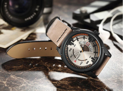 CURREN 8298 Men's Leather Straps Watch