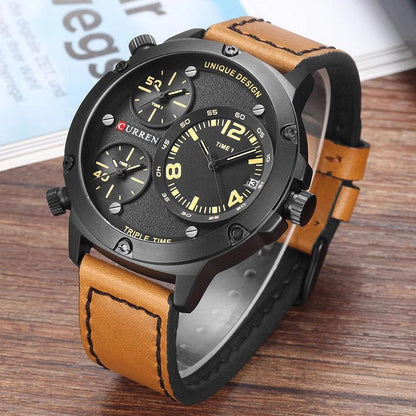 CURREN 8262 Men's Leather Straps Watch