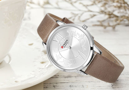 CURREN 9049 Women's Leather Straps Watch