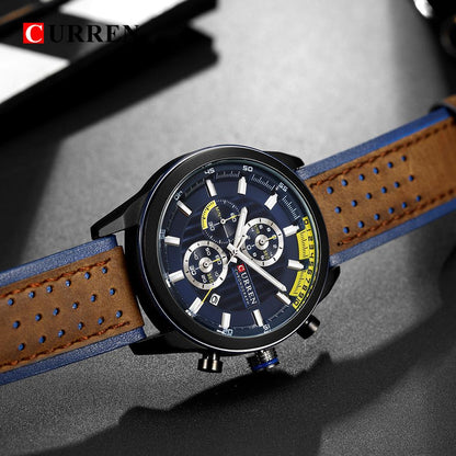 CURREN 8292 Men's Leather Straps Watch