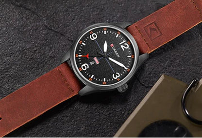 CURREN 8265 Men's Leather Straps Watch