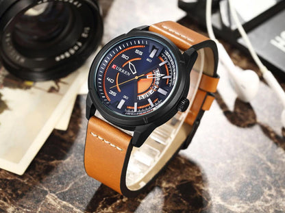 CURREN 8298 Men's Leather Straps Watch