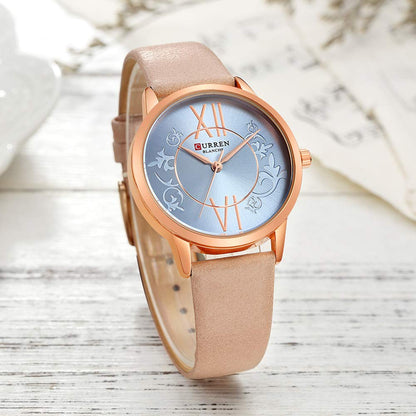 CURREN 9049 Women's Leather Straps Watch
