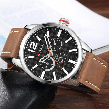CURREN 8247 Men's Leather Straps Watch