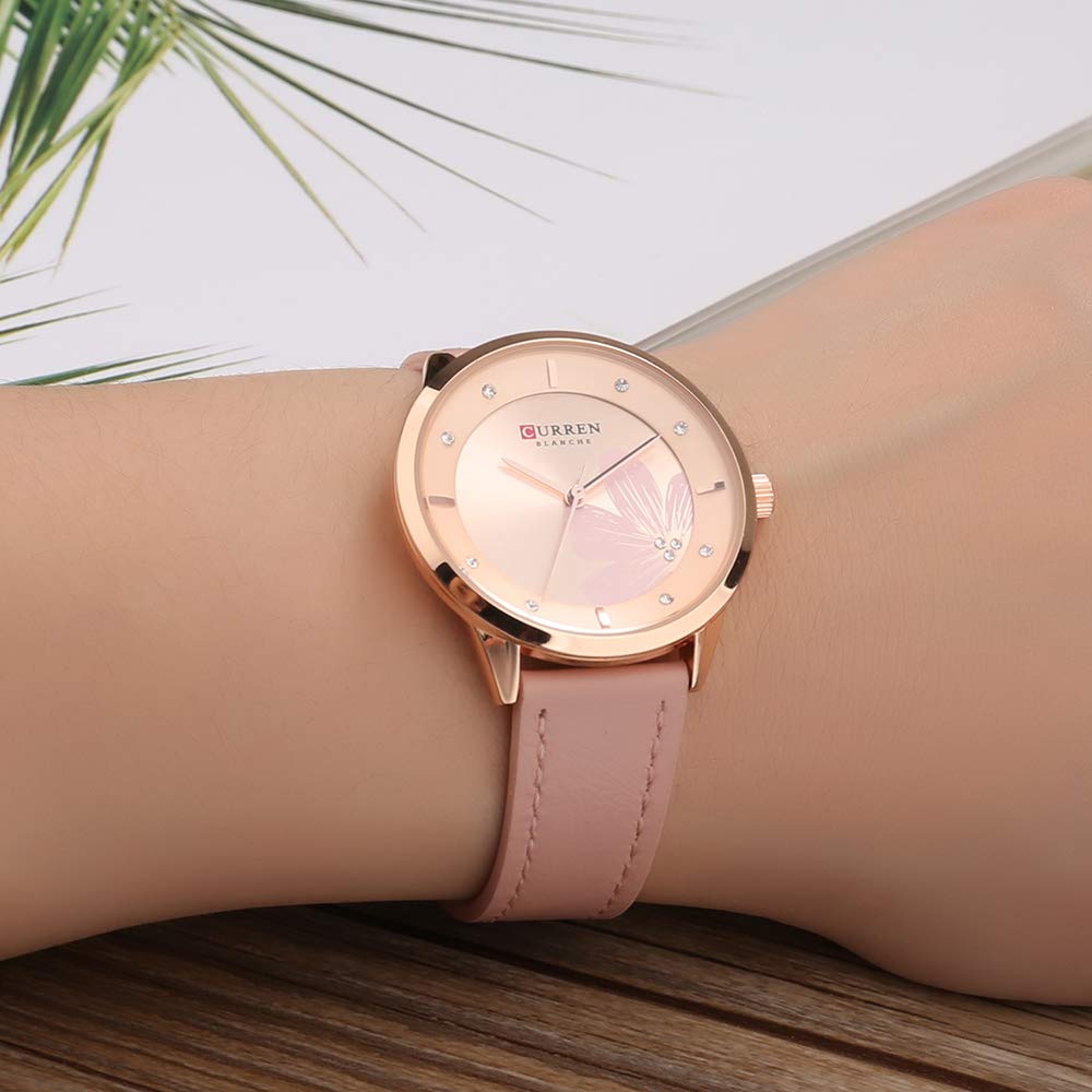 CURREN 9048 Women's Leather Straps Watch