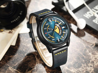 CURREN 8298 Men's Leather Straps Watch