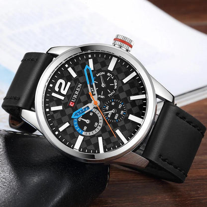 CURREN 8247 Men's Leather Straps Watch
