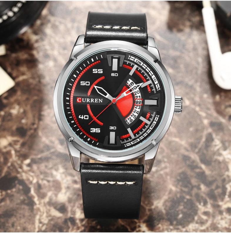 CURREN 8298 Men's Leather Straps Watch