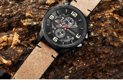 CURREN 8288 Men's Leather Straps Watch
