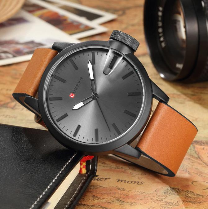 CURREN 8208 Men's Leather Straps Watch