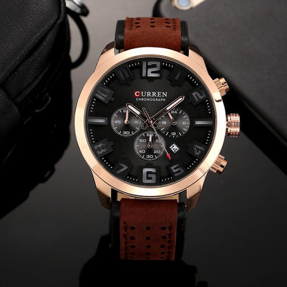 CURREN 8289 Men's Leather Straps Watch