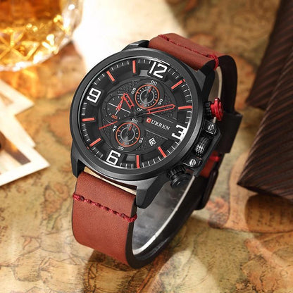 CURREN 8278 Men's Leather Straps Watch