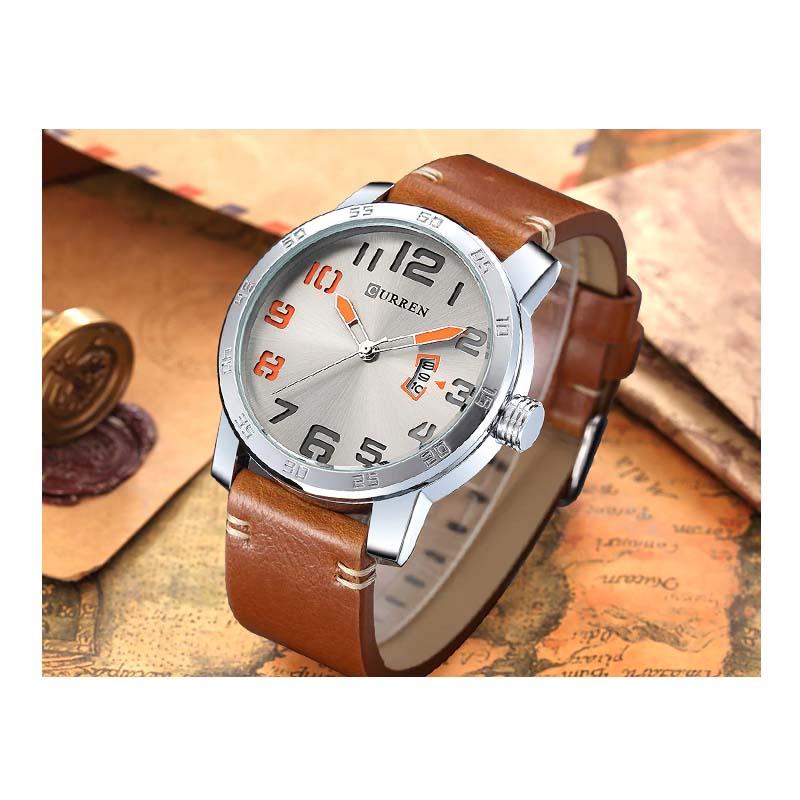 CURREN 8254 Men's Leather Straps Watch