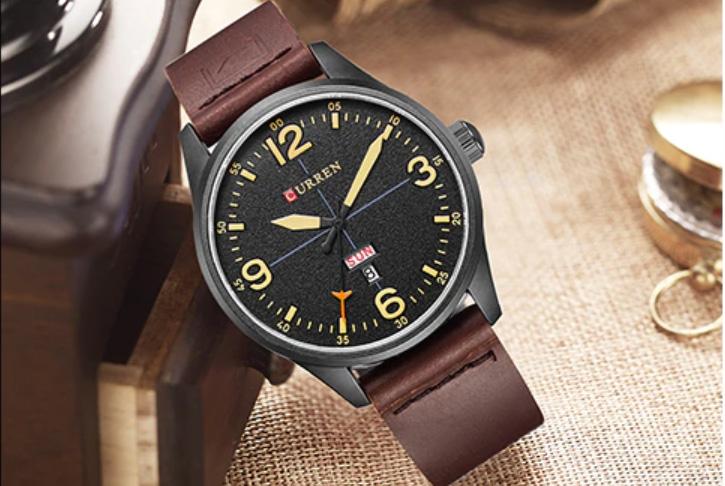 CURREN 8265 Men's Leather Straps Watch