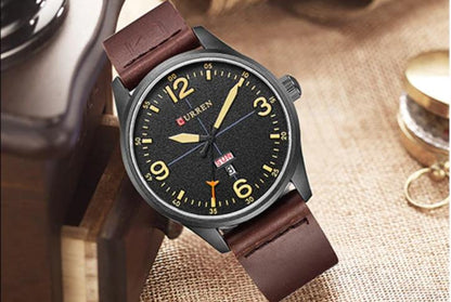 CURREN 8265 Men's Leather Straps Watch