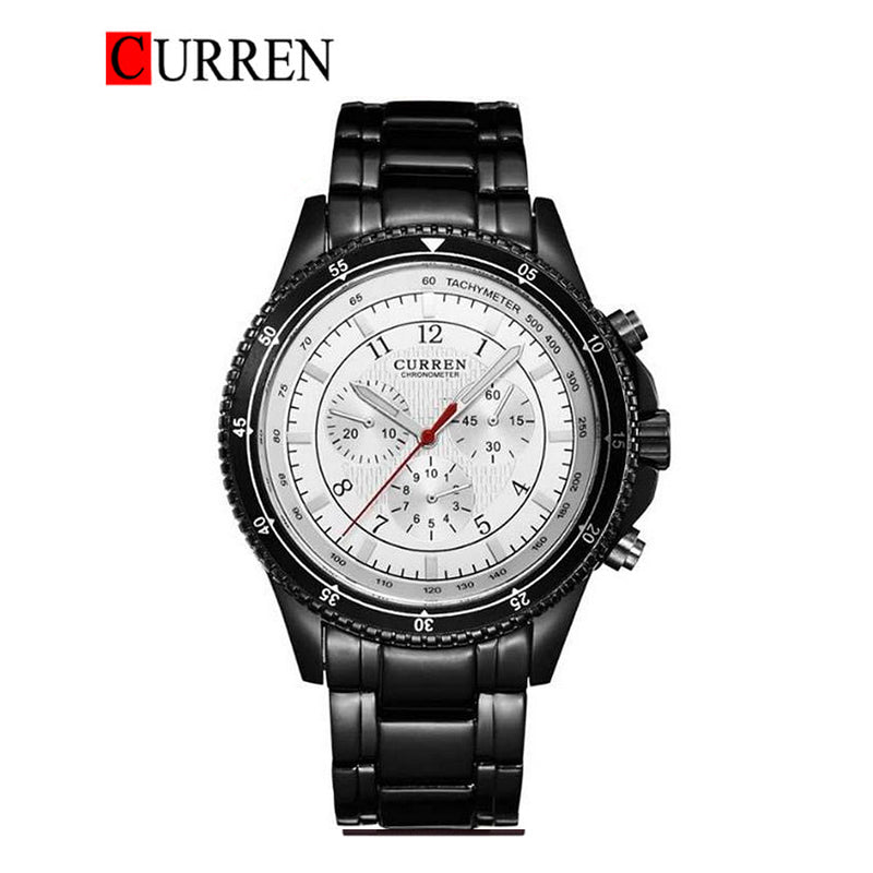 CURREN Original Brand Stainless Steel Band Wrist Watch For Men With Brand (Box & Bag)-8055