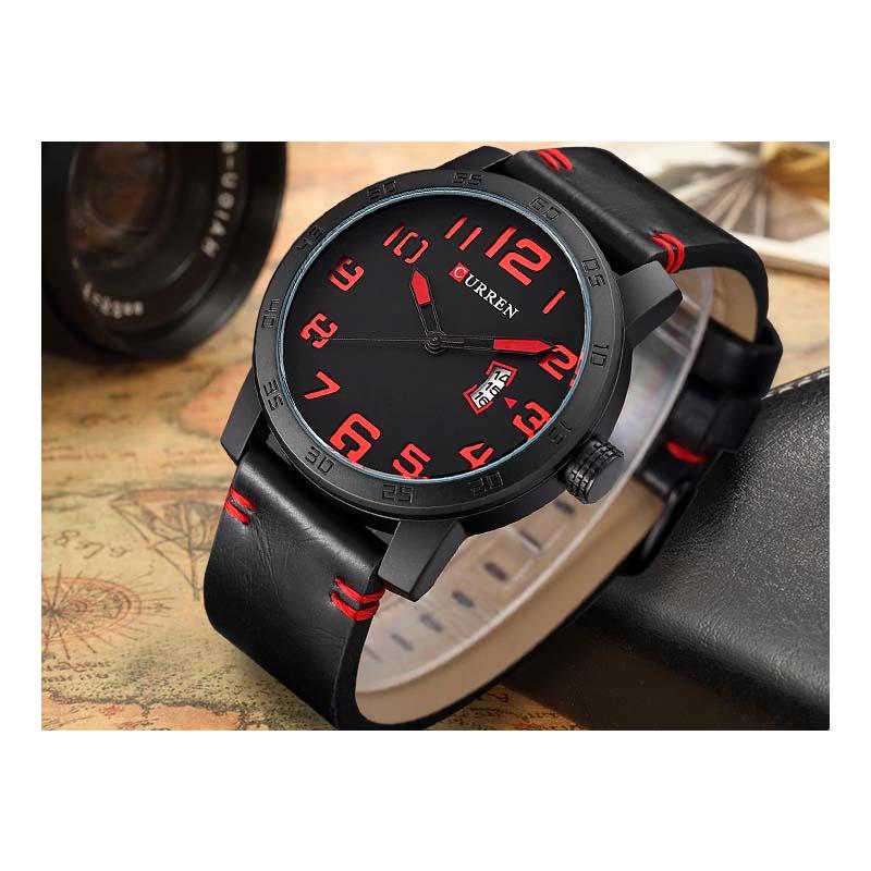 CURREN 8254 Men's Leather Straps Watch