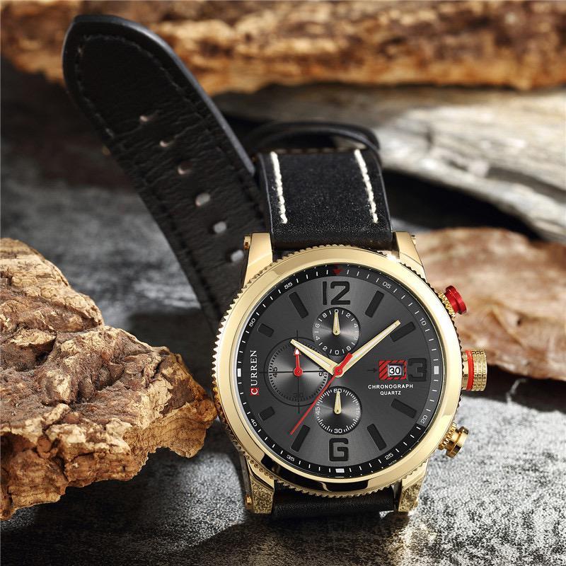 CURREN 8281 Men's Leather Straps Watch