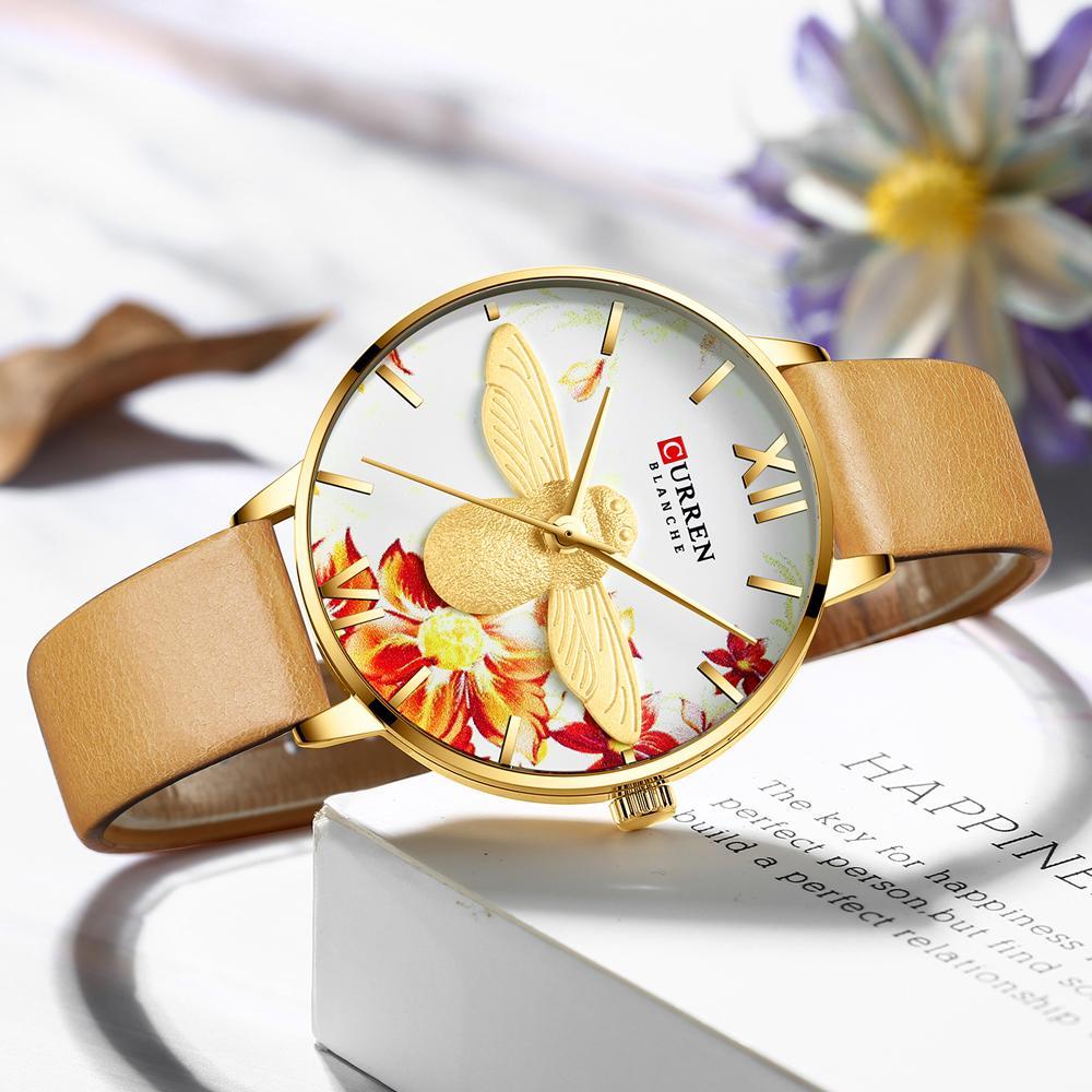 CURREN 9061 Women's Leather Straps Watch