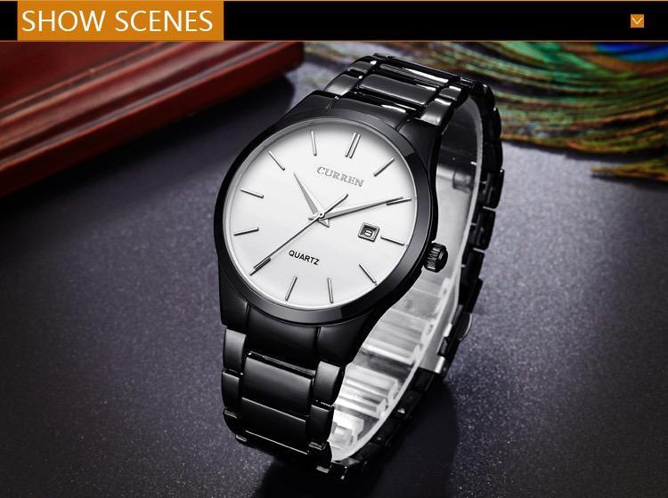 CURREN Original Brand Stainless Steel Band Wrist Watch For Men With Brand (Box & Bag)-8106