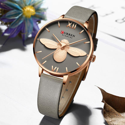CURREN 9061 Women's Leather Straps Watch