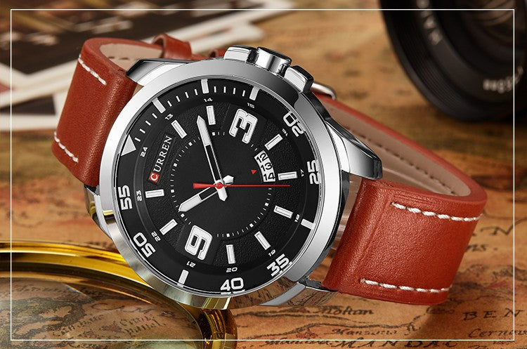 CURREN 8213 Men's Leather Straps Watch